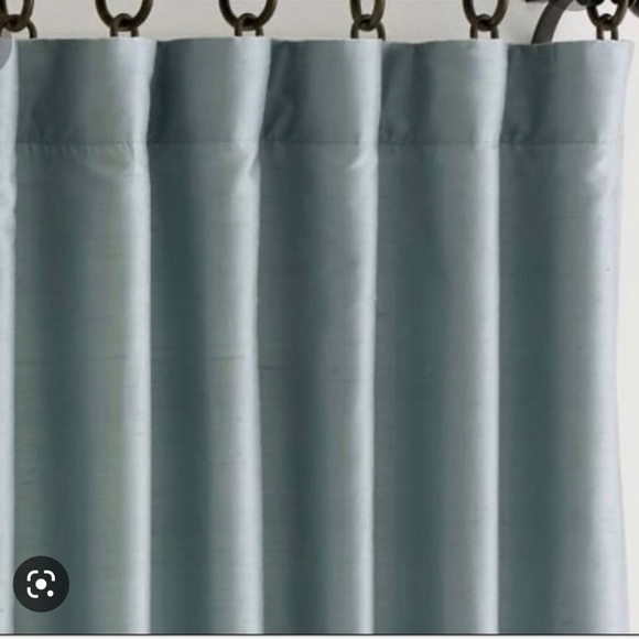 4 of 4 - Pottery Barn Silk Dupioni Drape panels in color Blue Dawn. 50”x… - Picture 1 of 4